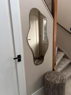 Spiegel met golvend design - Bruin, Ophalen, 100 tot 150 cm, Zo goed als nieuw, Overige vormen