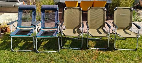 4 kampeerstoelen, Caravans en Kamperen, Kampeermeubelen, Gebruikt, Campingstoel, Ophalen
