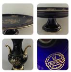 Kobalt net 22 kt goud taart plateau Bareuther Germany, Antiek en Kunst, Antiek | Porselein, Verzenden