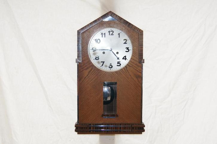 Wandklok  ( Ard--Deco, Antiek en Kunst, Antiek | Klokken, Ophalen of Verzenden