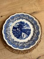 Blauw Wit Bord N.F. Zwitsers Landschap, Antiek en Kunst, Ophalen of Verzenden