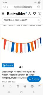 Vlaggenlijn, 10m, textiel, Ophalen of Verzenden, Versiering