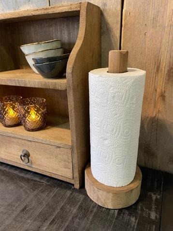 Staande houten keukenrolhouder Nieuw beschikbaar voor biedingen