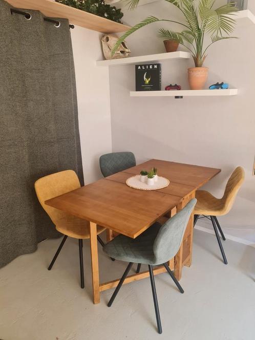 IKEA Norden Klaptafel Hardhout Berken Zware Kwaliteit, Huis en Inrichting, Tafels | Eettafels, Gebruikt, 50 tot 100 cm, 100 tot 150 cm