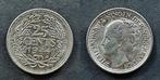 25 cent 1944 ep ZF, Postzegels en Munten, Munten | Nederland, Verzenden, Koningin Wilhelmina, 10 cent, Zilver
