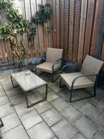 Mooie Wicker Tuinset - 4 Zitplaatsen, Ophalen, 4 zitplaatsen, Zo goed als nieuw, Loungeset