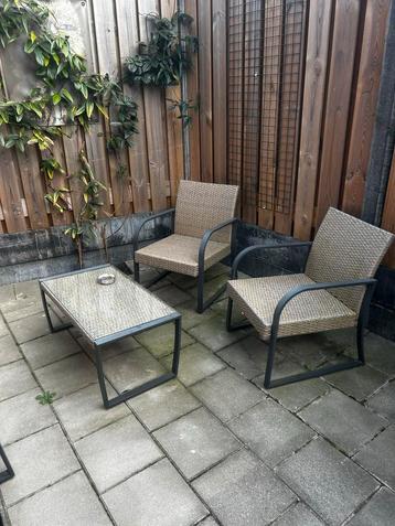 Mooie Wicker Tuinset - 4 Zitplaatsen beschikbaar voor biedingen