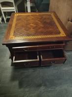 Salontafel met diepe laden, Klassiek, Ophalen of Verzenden, Minder dan 50 cm, Rechthoekig