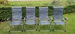 4 mooie Dukdalf lichtgewicht tuinstoelen, Ophalen, Gebruikt, Aluminium, Verstelbaar