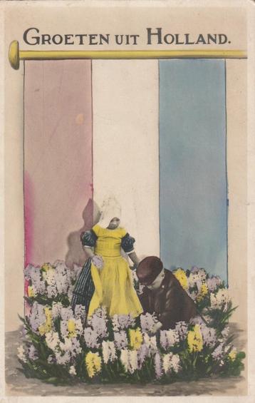 GROETEN HOLLAND KLEDERDRACHT UIT 1931 MOOIE KAART KH966 beschikbaar voor biedingen
