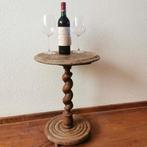 Brocante bijzettafel gedraaide poot plantentafel wiijntafel, Ophalen
