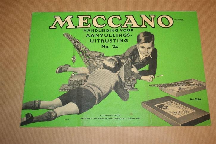 Meccano. Handleiding voor aanvullingsuitrusting No.2A, Antiek en Kunst, Antiek | Speelgoed, Ophalen of Verzenden
