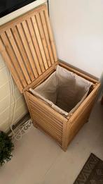 Houten Wasmand met Binnenzak, Huis en Inrichting, Badkamer | Badkamermeubels, Ophalen, Minder dan 50 cm, Gebruikt, Overige typen