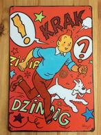 KUIFJE Metalen Wandbord tintin strip kado poster, Verzamelen, Stripfiguren, Verzenden, Kuifje, Nieuw, Plaatje, Poster of Sticker
