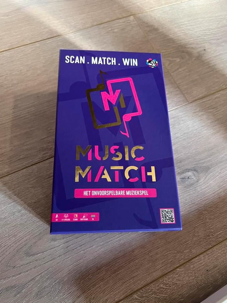 033 - Music Match - Party Game - Muziekspel, Hobby en Vrije tijd, Gezelschapsspellen | Overige, Zo goed als nieuw, Een of twee spelers
