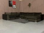GRATIS LEVERING Velvet UBank Antraciet 350x270x170 GEREINIGD, Hoekbank, 300 cm of meer, Ophalen of Verzenden, Zo goed als nieuw