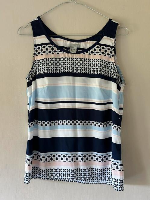 Gestreepte top zonder mouwen met streepjes print maat XS, Kleding | Dames, Tops, Zo goed als nieuw, Maat 34 (XS) of kleiner, Blauw