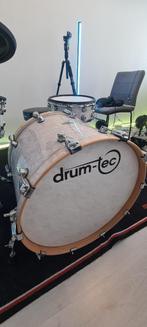 drum-tec pro 3 Bass Drum White Pearl - 22" x 16", Ophalen, Zo goed als nieuw