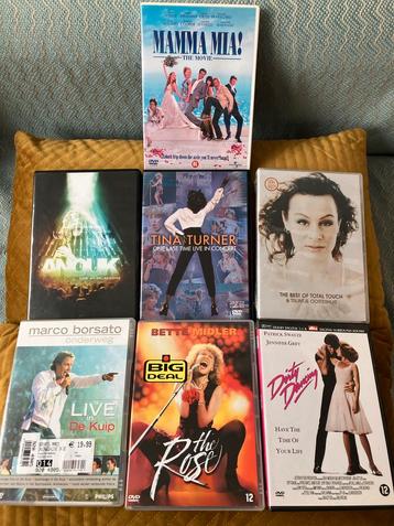 DVD Collectie: Mamma Mia, Tina Turner, Dirty Dancing beschikbaar voor biedingen