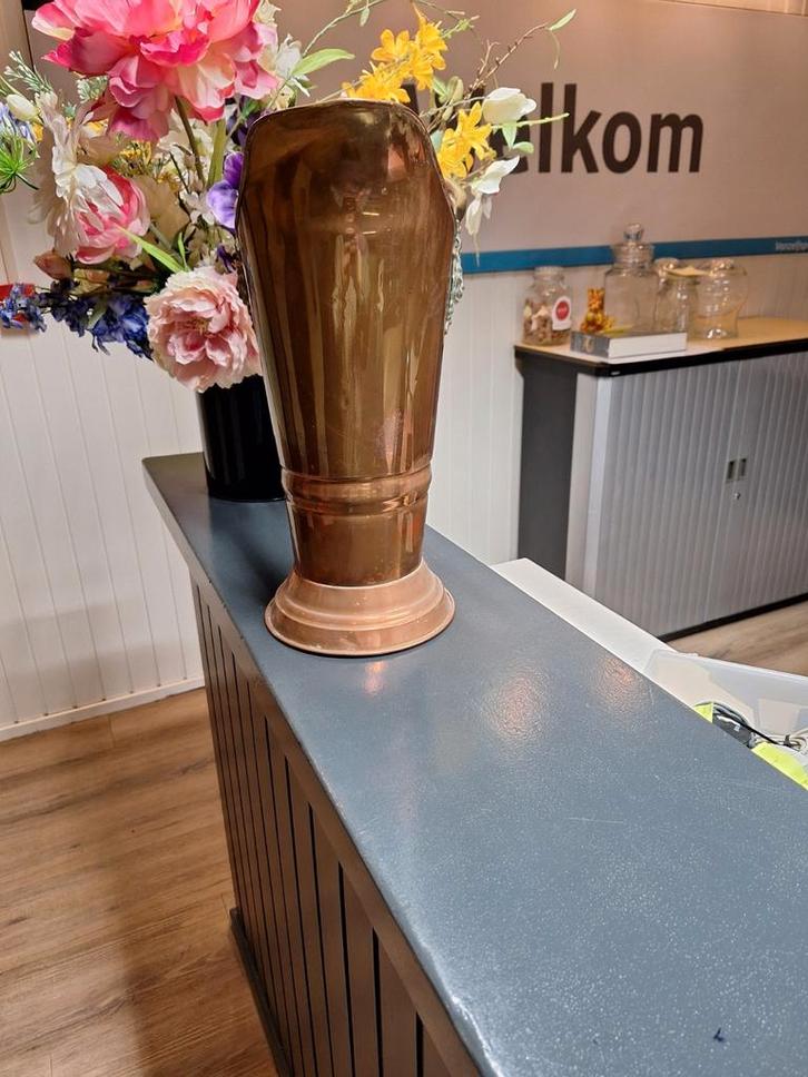 Vintage koperen kolenkit, Huis en Inrichting, Woonaccessoires | Paraplubakken, Gebruikt, Ophalen of Verzenden