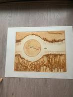 Ets Jan Montyn ‘Sawah Indonesie’1976, Antiek en Kunst, Kunst | Etsen en Gravures, Ophalen