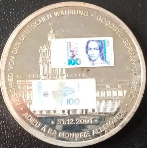 Duitsland, goodbye German Currency, 2001 35g, zilver, Postzegels en Munten, Edelmetalen en Baren, Zilver, Ophalen of Verzenden