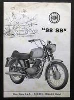 Italiaanse folder Gilera 98 SS / periode 1955-62 / zwartwit, Motoren, Handleidingen en Instructieboekjes, Overige merken
