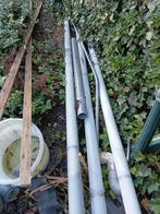 4 regenpijpen gebruikt,  plastic pvc, Doe-het-zelf en Verbouw, Buizen en Afvoer, Ophalen, Gebruikt, Pvc, Minder dan 2 meter