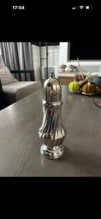 Verzilverde suikerstrooier met kokertje, Ophalen of Verzenden, Gebruikt, Zilver, Los bestek