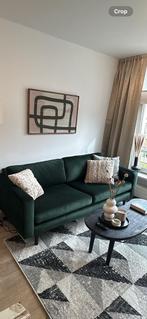Green velvet sofa - Groene fluwelen bank, Ophalen, Gebruikt