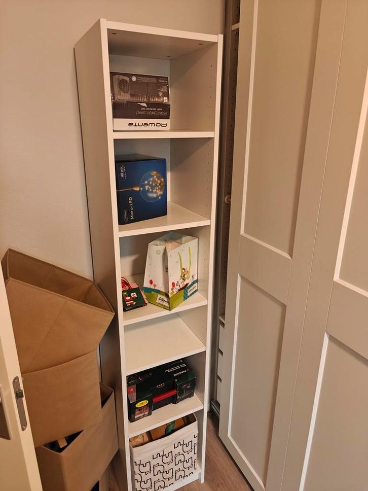 Ikea Billy Boekenkast - Wit, Huis en Inrichting, Kasten | Boekenkasten, Gebruikt, Minder dan 50 cm, 200 cm of meer, 25 tot 50 cm