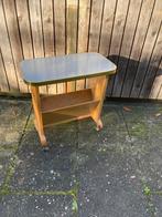 Vintage krantenbak/LP bak op wielen, Ophalen of Verzenden