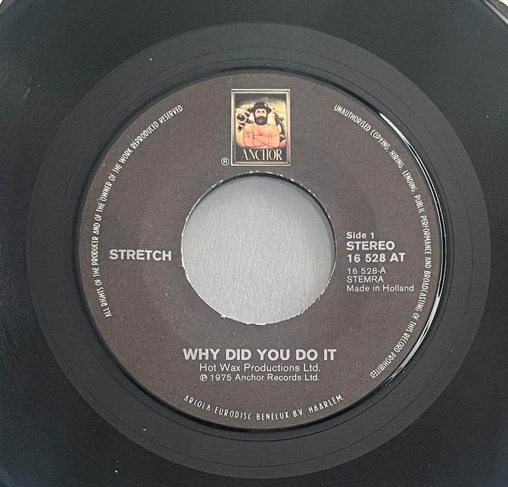 Stretch - Why did you do it? 7” NL 1975, Cd's en Dvd's, Vinyl Singles, Gebruikt, Pop, Ophalen of Verzenden
