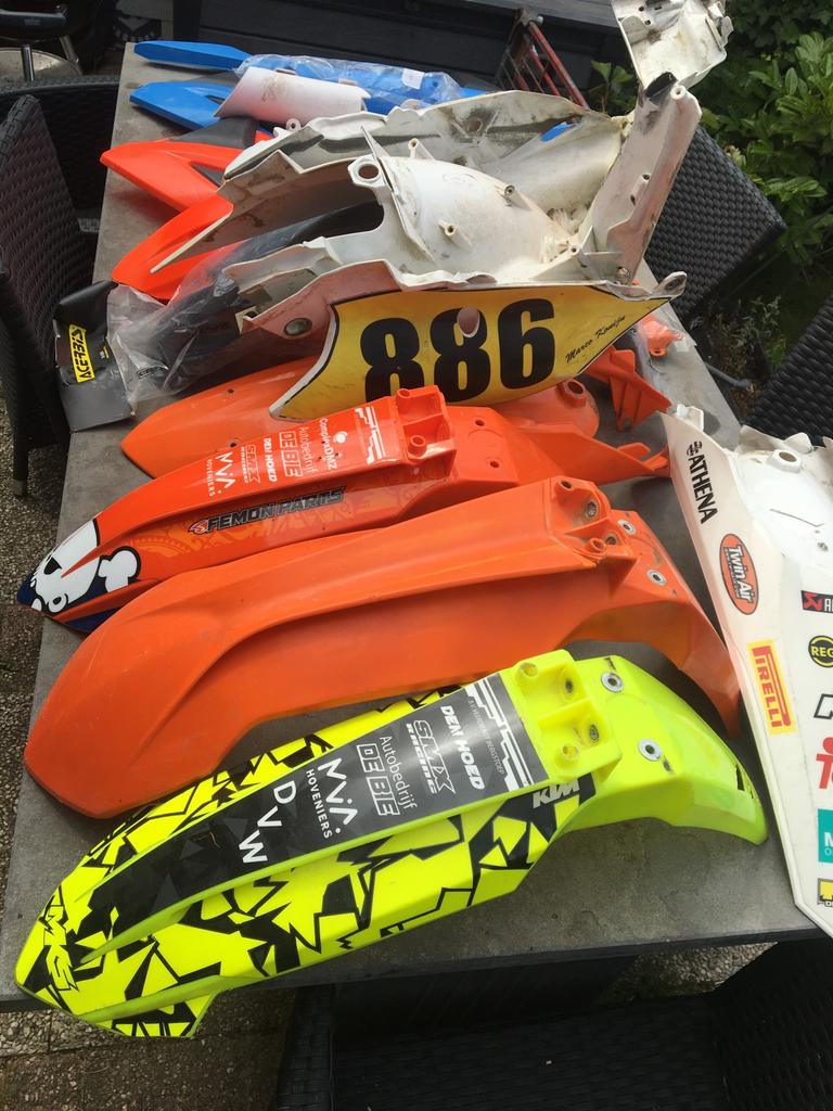 Diverse ktm sx sxf exc spatborden vorkbeschermers kappen enz, Ophalen of Verzenden