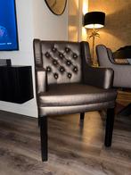 6 leren stoelen Rue da Rosa Oss, Huis en Inrichting, Gebruikt, Leer, Ophalen of Verzenden, Grijs