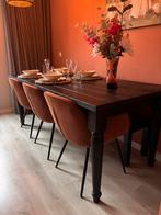 Zwarte Eettafel 200x90cm, Huis en Inrichting, Tafels | Eettafels, Ophalen, Gebruikt, 200 cm of meer, 50 tot 100 cm