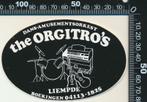Sticker: Dans en amusementsorkest The Orgitros - Liempde (2), Ophalen of Verzenden, Zo goed als nieuw, Bedrijf of Vereniging