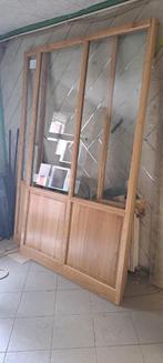 Eiken kozijn met vaste zijkanten en deur, Deurkozijn, Nieuw, Inclusief glas, Hout