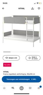 Stapelbed ikea, Huis en Inrichting, Ophalen, 90 cm, Tweepersoons, Zo goed als nieuw