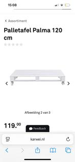 Pallet tafel karwei zgan, Ophalen, Zo goed als nieuw, Minder dan 200 cm, Pallet