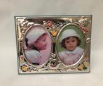 Zilver (925) Kinder dubbel fotolijst  gekleurde afbeeldigen, Antiek en Kunst, Ophalen of Verzenden, Zilver