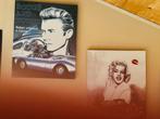 SCHILDERIJEN VAN MARILYN MONROU EN JAMES DEAN, 50 tot 75 cm, Ophalen of Verzenden, Zo goed als nieuw, Schilderij