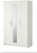 Kledingkast Ikea Brimnes wit, Huis en Inrichting, Ophalen, Met spiegel, Gebruikt, 100 tot 150 cm