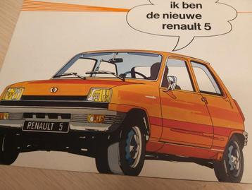 Introductie folder Renault 5 serie 1 Nederlands 1972 keurige beschikbaar voor biedingen