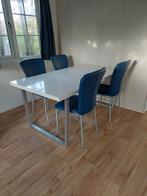 Te koop, 3 witte tafeltjes, Huis en Inrichting, Ophalen, Gebruikt, 50 tot 100 cm, 50 tot 100 cm