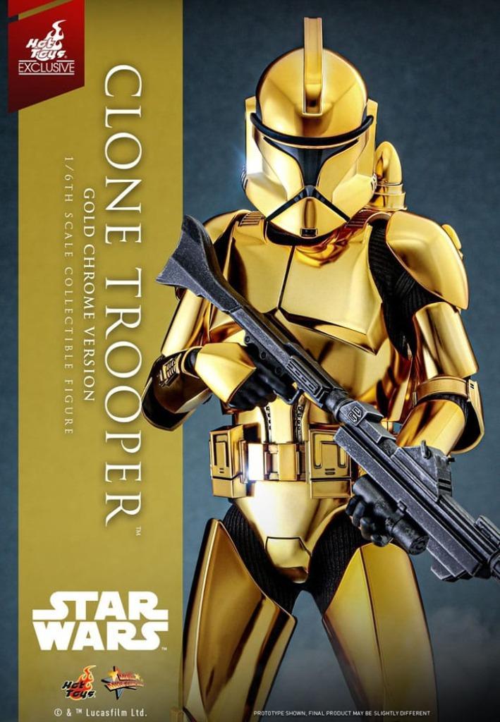 Hot Toys MMS735 Star Wars Clone Trooper Gold Chrome Excl., Verzamelen, Star Wars, Nieuw, Actiefiguurtje, Ophalen of Verzenden