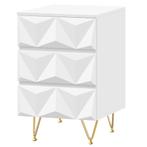 Nachtkastje - Salontafel - Opbergeenheid - met 3 Lades, Quore B.V., Minder dan 45 cm, Verzenden, Nieuw