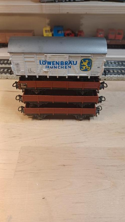 3 x marklin 1 x roco   wagon, Hobby en Vrije tijd, Modeltreinen | H0, Gebruikt, Wagon, Wisselstroom, Roco, Ophalen of Verzenden