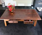 Antieke eikenhouten salontafel, Ophalen, 50 tot 100 cm, Zo goed als nieuw, Minder dan 50 cm