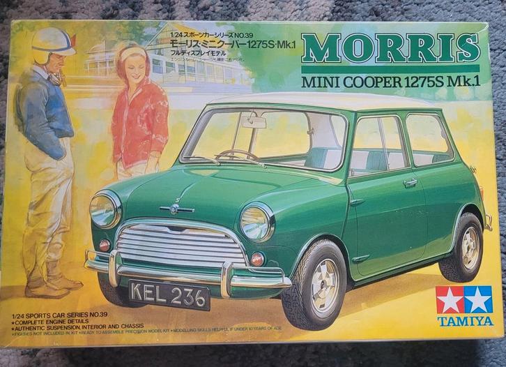 Vintage Tamiya bouwpakket mini Cooper morris, Hobby en Vrije tijd, Modelbouw | Auto's en Voertuigen, Zo goed als nieuw, Auto, Groter dan 1:32